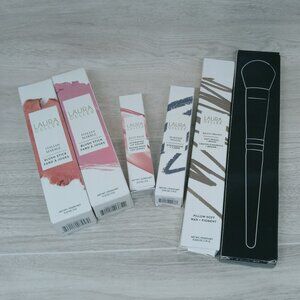 Laura Geller / Mercier/Blush Stick+ Balm+Pencil+Cheek Color Brush Bundle of 6